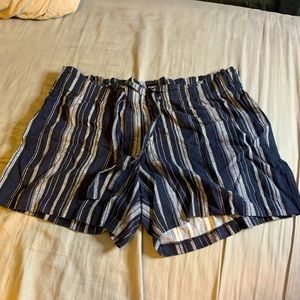 Blue striped shorts